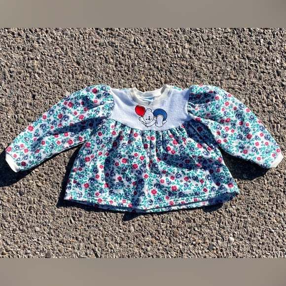 Carter's Other - Carters Teddy Bear Floral Vtg Crewneck Sweatshirt Youth Size (4T)